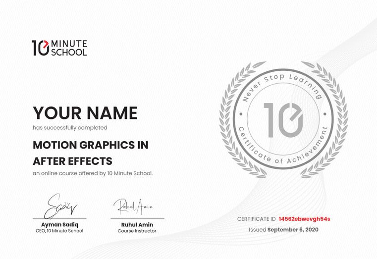 Learn Motion Graphic using Adobe After Effects Online Course